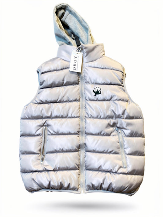 Grey Cotton Bubble Vest